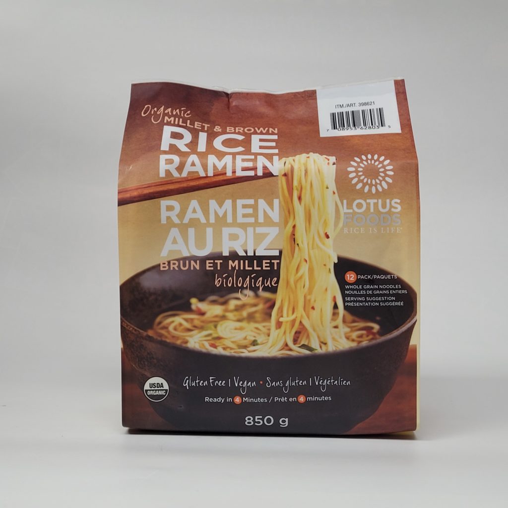 Lotus Foods Organic Millet & Brown Rice Ramen Prairie Foods